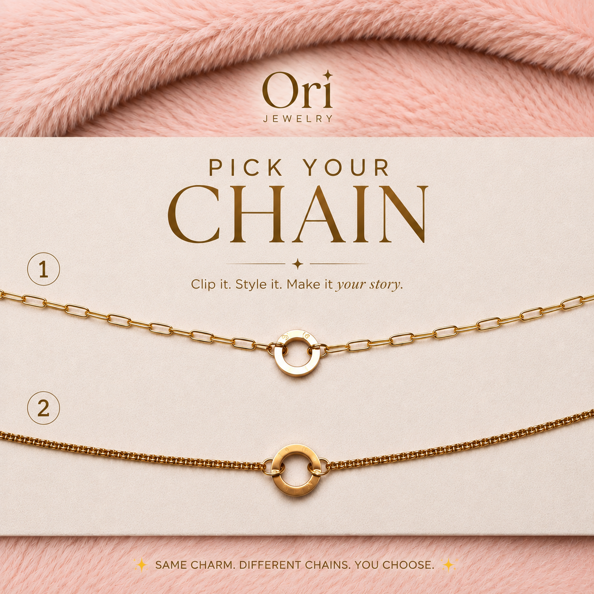 Ori Initial Clip Necklace