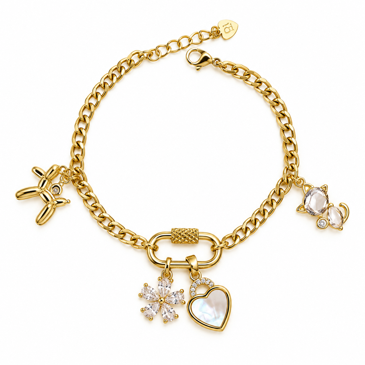 Personalized Charm Bracelet (4 Charms)